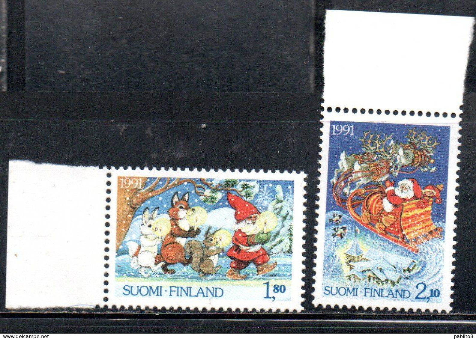 SUOMI FINLAND FINLANDIA FINLANDE 1991 CHRISTMAS NATALE NOEL WEIHNACHTEN NAVIDAD COMPLETE SET SERIE COMPLETA MNH - Neufs