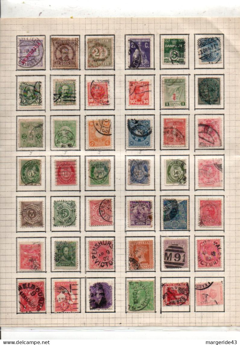 LOT DIVERS TIMBRES SUR PAGE - Kilowaar (max. 999 Zegels)