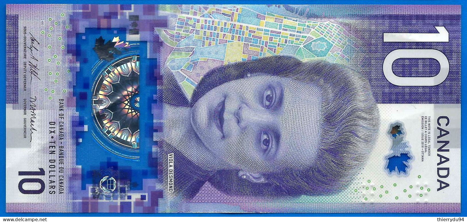 Canada 10 Dollars 2018 Polymere Commemo Viola Desmond Prefix FFK Que Prix + Port Polymer Bitcoin Paypal OK! - Canada