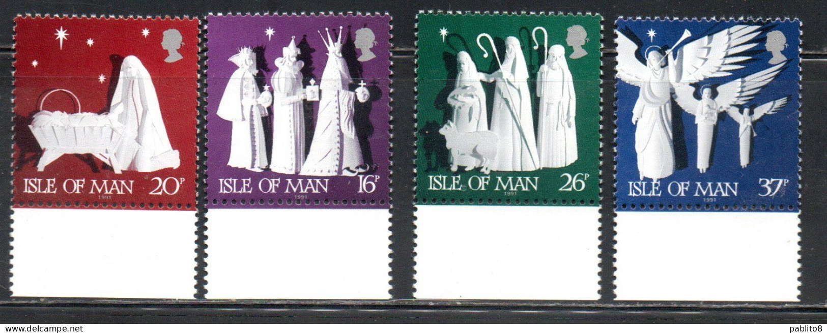 ISOLA DI MAN ISLE OF MAN 1991 CHRISTMAS NATALE NOEL WEIHNACHTEN NAVIDAD COMPLETE SET SERIE COMPLETA MNH - Isola Di Man