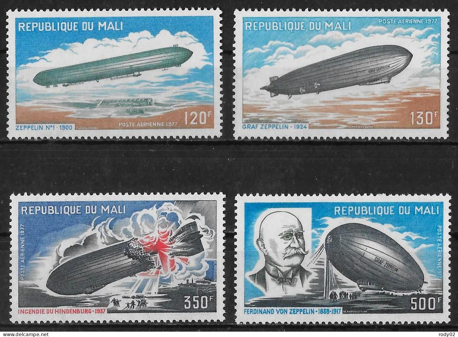 MALI - AVIATION - ZEPPELINS - PA 300 A 303 - NEUF** MNH - Zeppelins