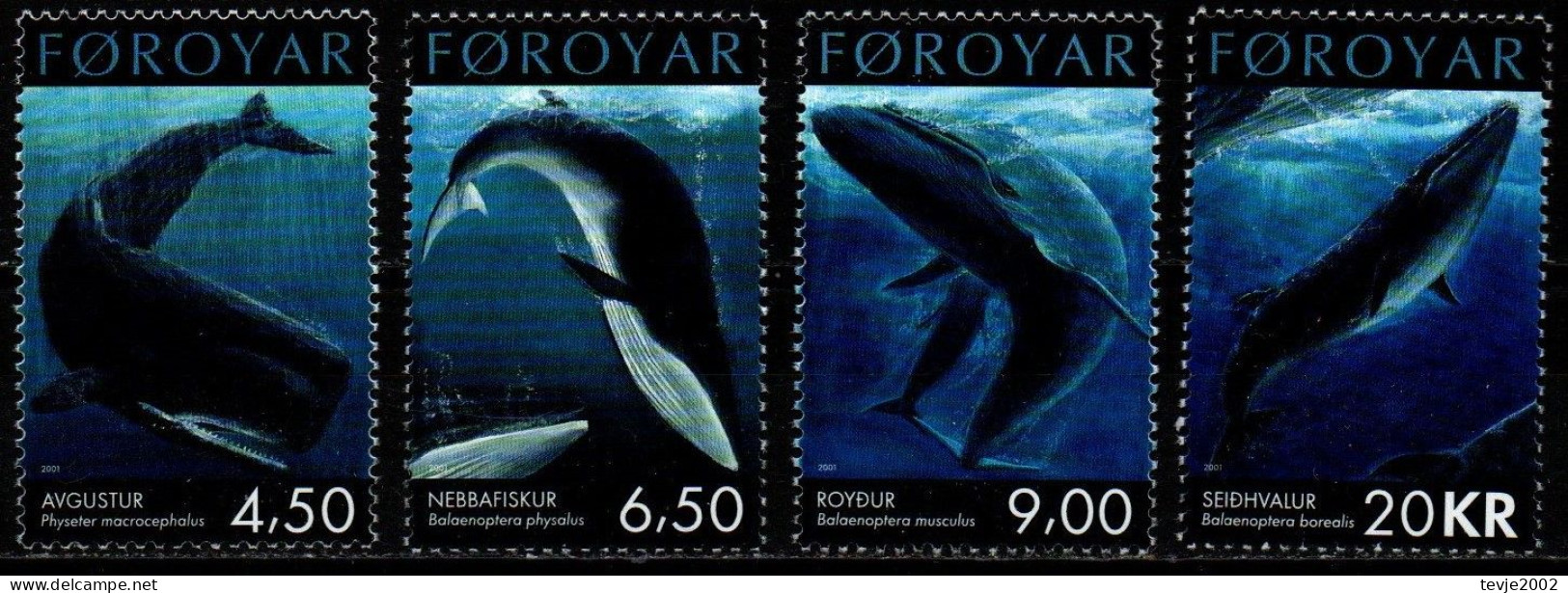 Färöer 2001 - Mi.Nr. 408 - 411 - Postfrisch MNH - Tiere Animals Wale Whales - Walvissen