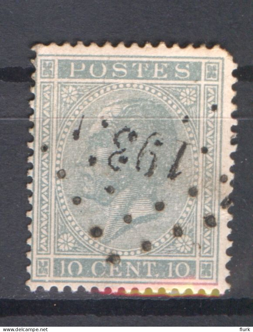 België OCB17 Gestempeld Pt193 Isque COBA €30 - 1865-1866 Profile Left