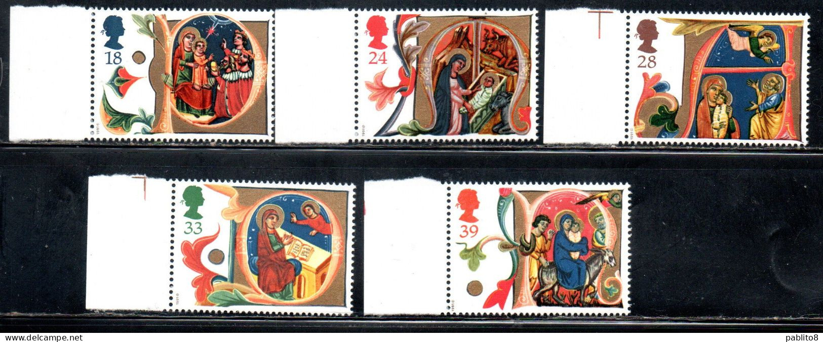 GREAT BRITAIN GRAN BRETAGNA 1991 CHRISTMAS NATALE NOEL WEIHNCHTEN NAVIDAD COMPLETE SET SERIE COMPLETA MNH - Ungebraucht