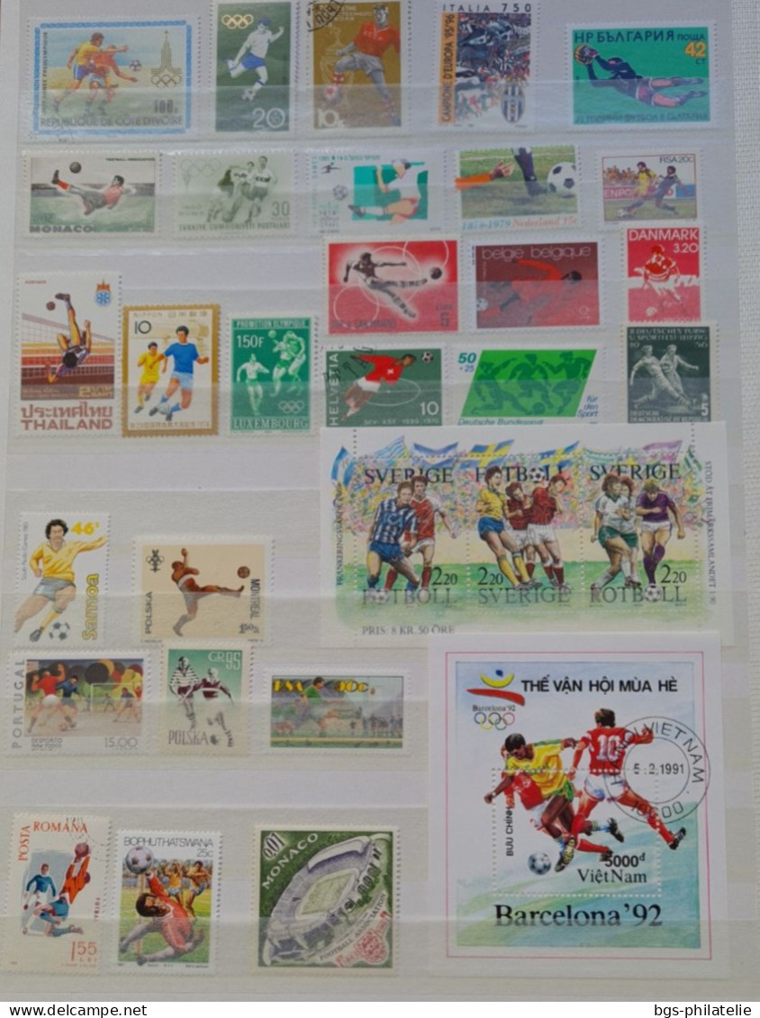 Collection De Timbres Sur Le Thème Du Football En - Collections (without Album)