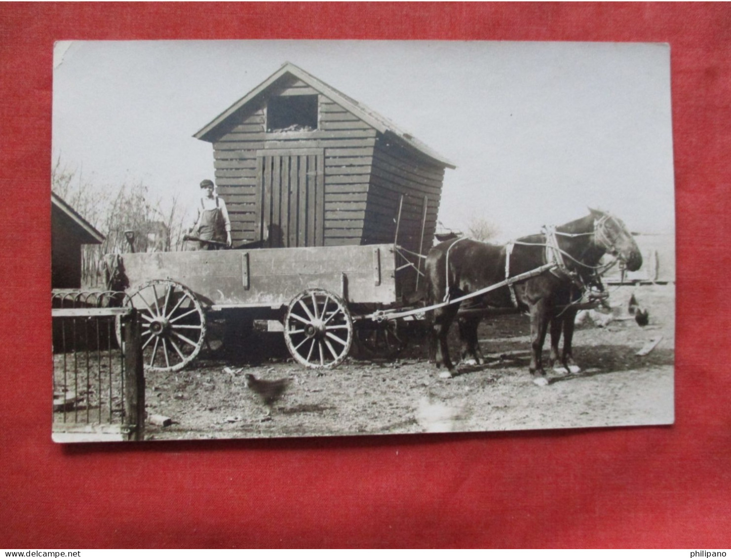 RPPC  Horse & Wagon.  Farm.      Ref 6377 - Autres & Non Classés