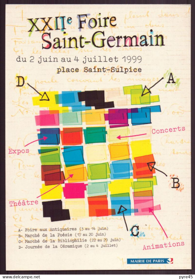 XXII ° FOIRE SAINT GERMAIN 1999 PARIS - Autres & Non Classés