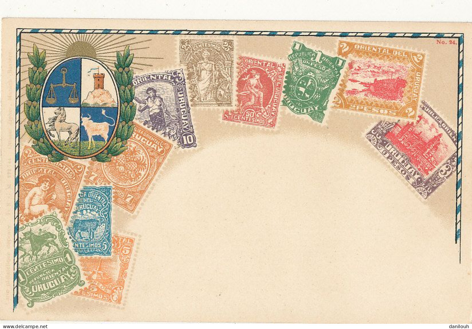 URUGUAY   Carte Philatérique / Timbres - Uruguay