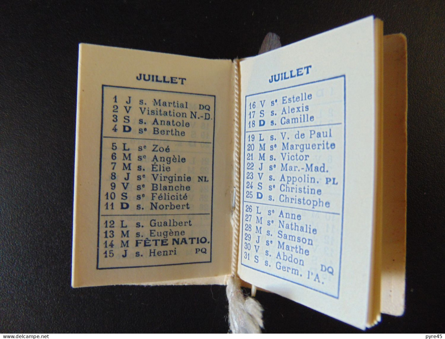 Almanach Dans Son Enveloppe, 1937 " Boumard Fils, Paris " - Petit Format : 1921-40