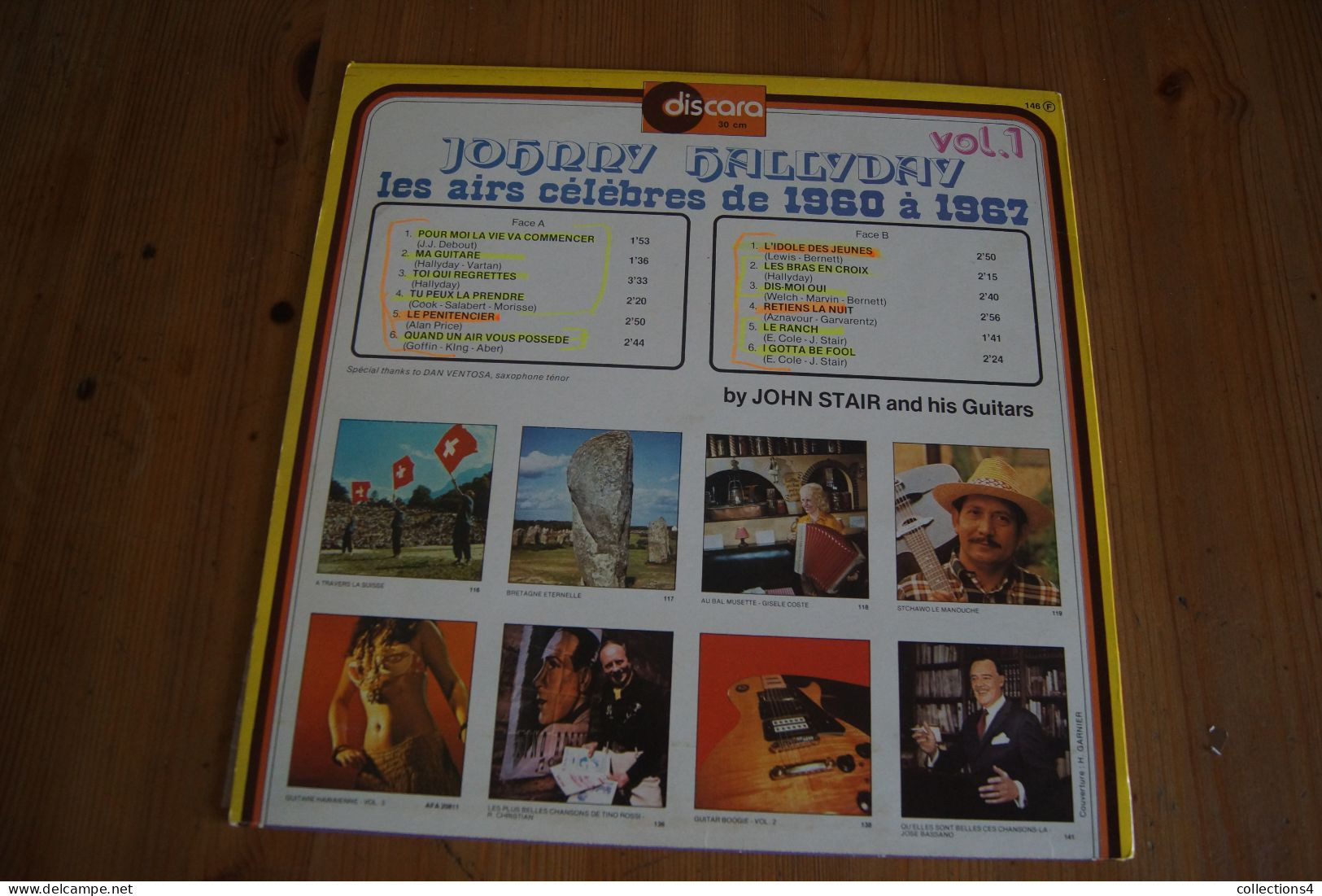 JOHNNY HALLYDAY 1960 1967 BY JOHN STAIR LES AIRS CELEBRES INSTRUMENTAL LP - Rock