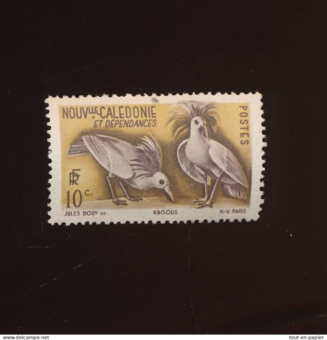 Timbre NOUVELLE CALEDONIE NEW NUOVA CALEDONIA 1948 KAGOUS KAGUS 10c Oiseaux - Other & Unclassified