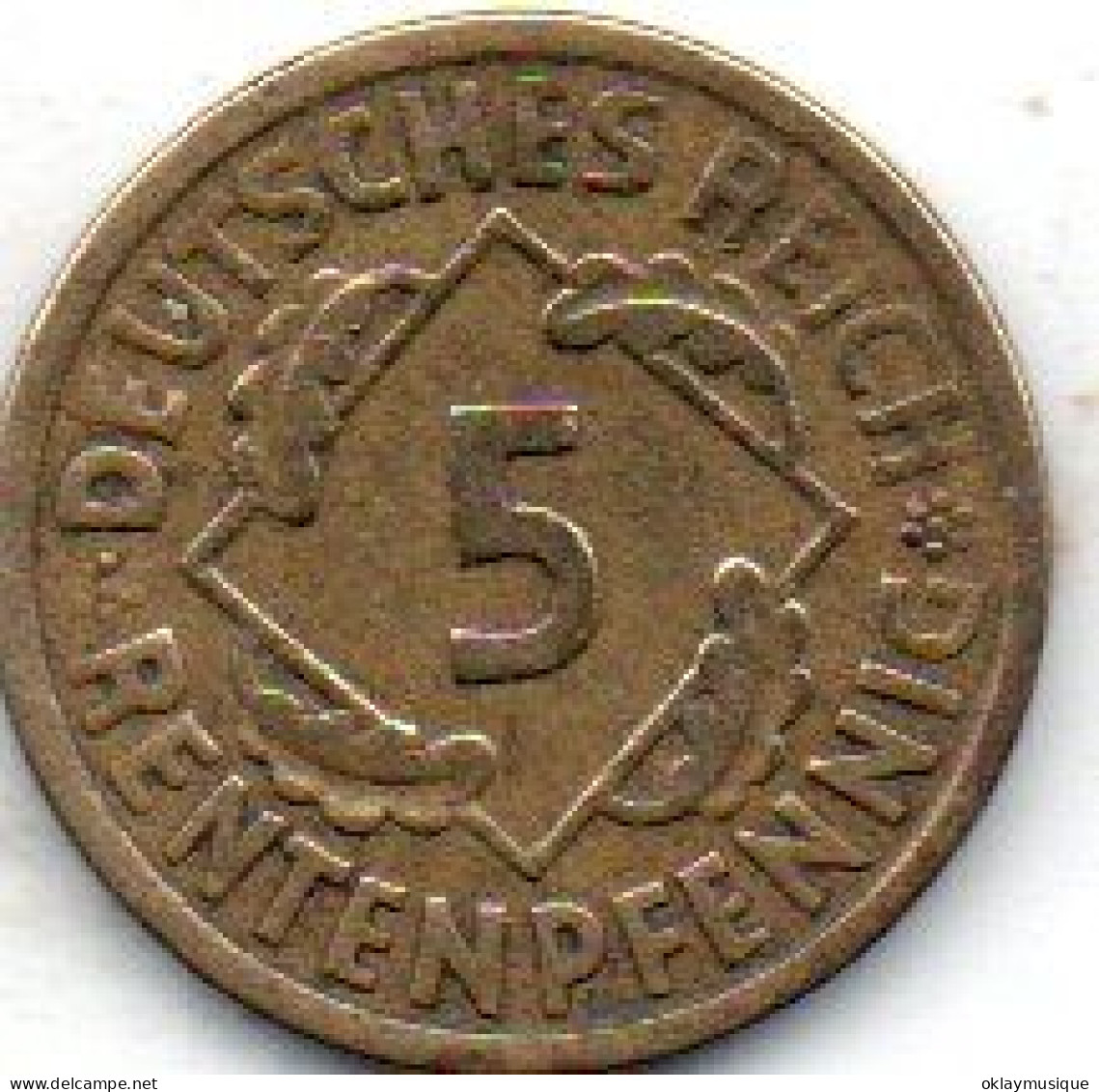 Deutsches Reich 5 Pfennig 1924A - 5 Renten- & 5 Reichspfennig
