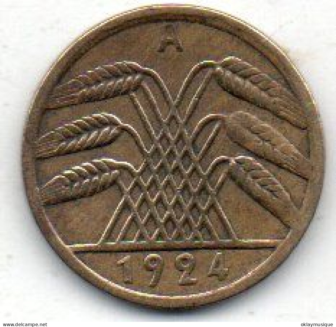 Deutsches Reich 5 Pfennig 1924A - 5 Rentenpfennig & 5 Reichspfennig