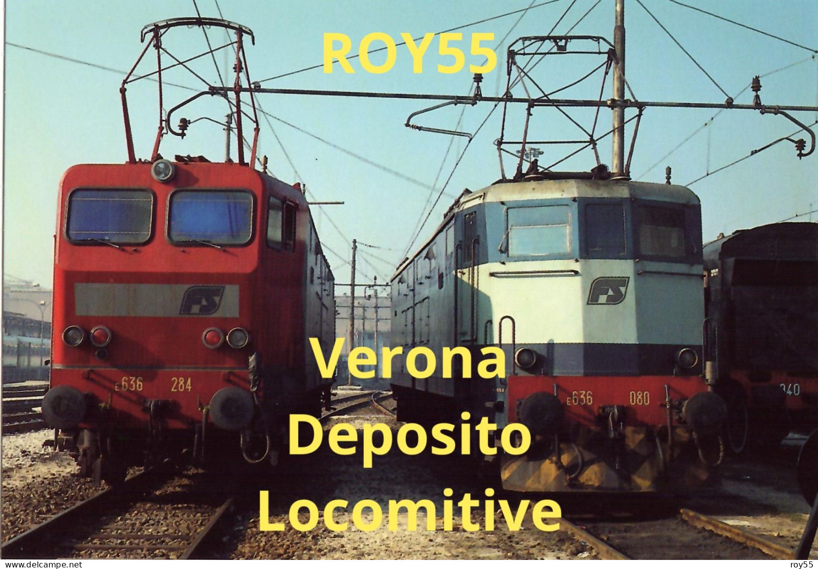 Veneto Verona Stazione Ferroviaria Del Deposito Locomotive Di Verona Treni Locomotori In Sosta Nel 1991 (v.retro) - Trains