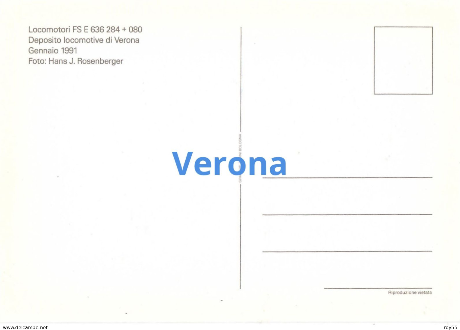 Veneto Verona Stazione Ferroviaria Del Deposito Locomotive Di Verona Treni Locomotori In Sosta Nel 1991 (v.retro) - Trains