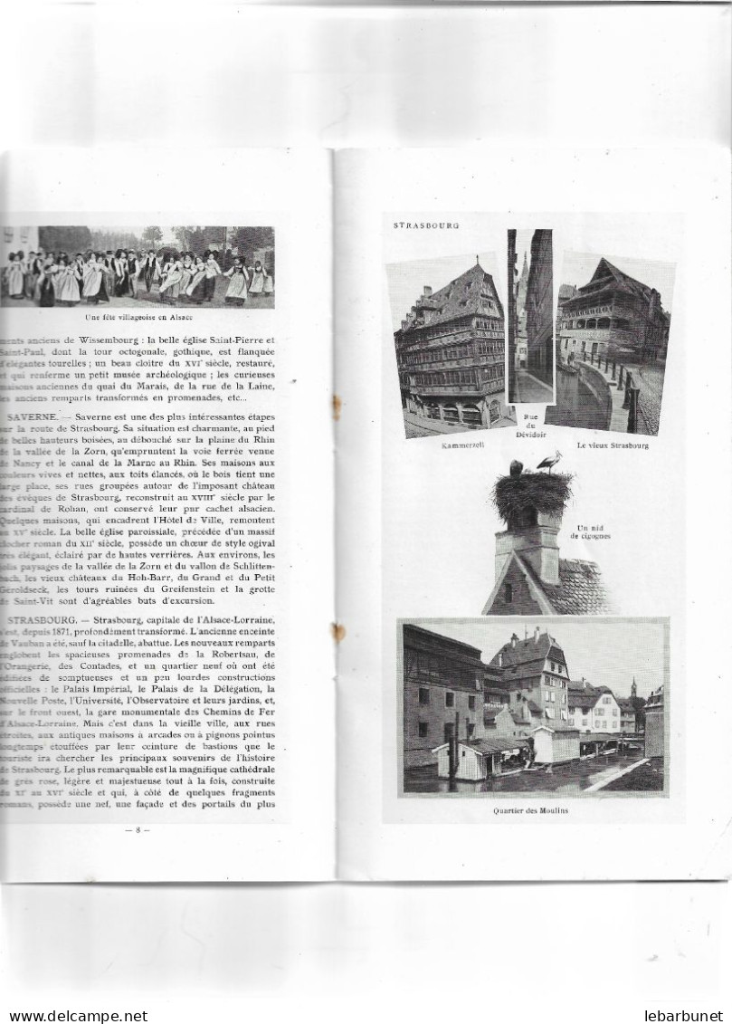 Livret Ancien 1913 La Lorraine-l'Alsace- Les Vosges Par Les Chemins De Fer De L'Est - Lorraine - Vosges