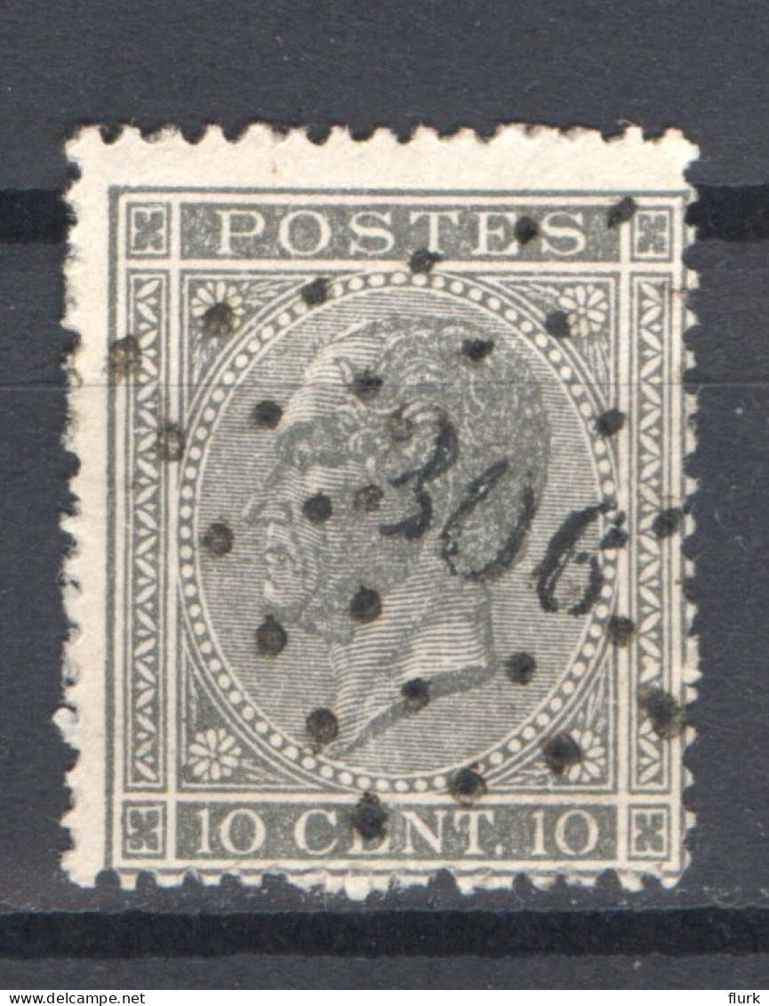 België OCB17 Gestempeld Pt306 Ransart COBA €12 - 1865-1866 Profile Left