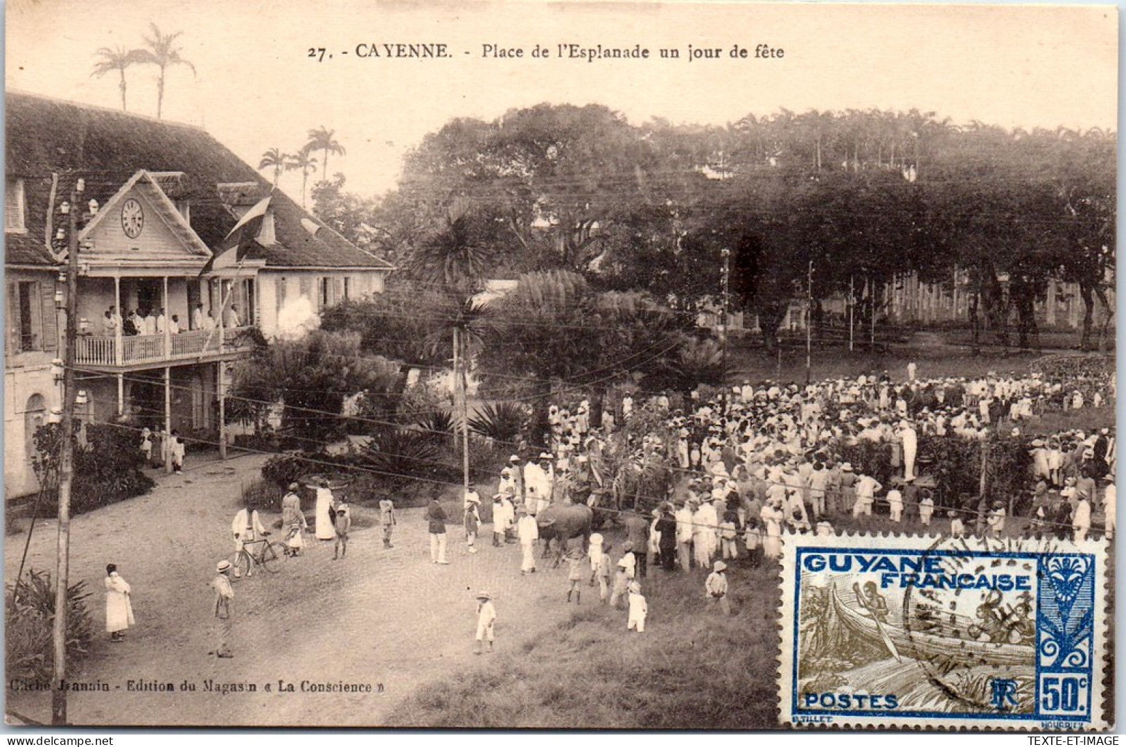 GUYANE - CAYENNE - Place De L'esplanade Un Jour De Fete  - Other & Unclassified