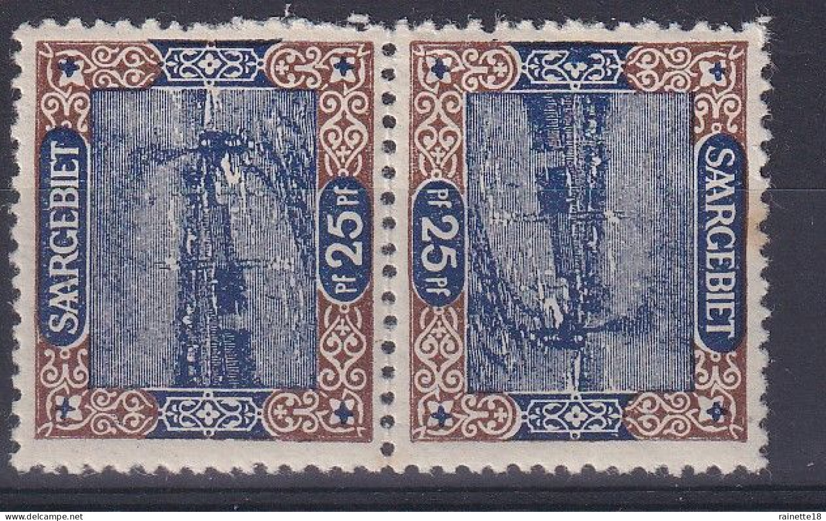 Sarre     56 **  Paire Tête-bêche - Unused Stamps