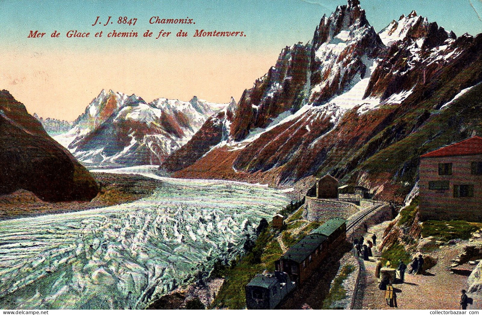 Switzerland Mer De Glace Et Chemin De Fer Du Montenvers Chamonix Station - Stazioni Con Treni