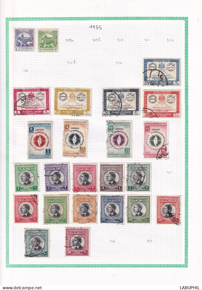 JORDANIE Dispersion D'une Collection Oblitéré 1955 - Jordan