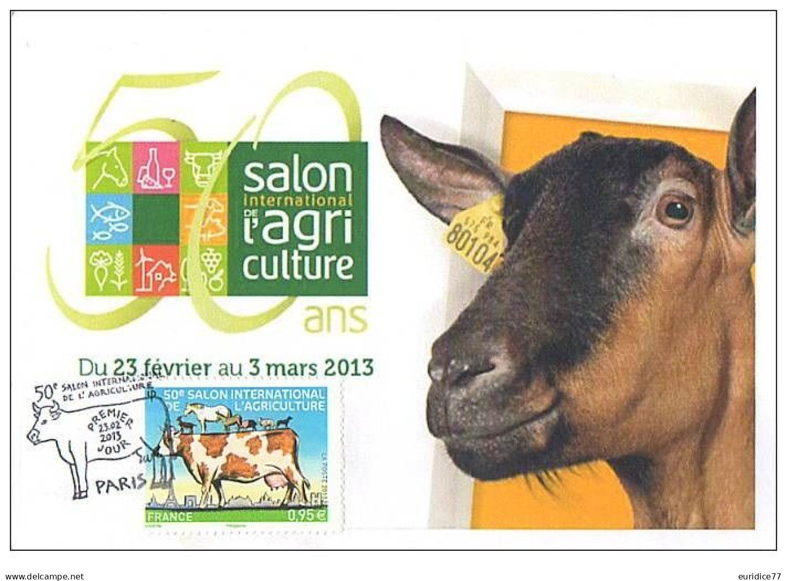 France 2013 - 50 Salon Int. Agriculture Carte Maximum - 2010-2019
