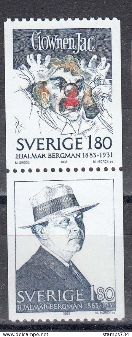 Schweden 1983 - Hjalmar Bergman, Mi-Nr. 1249/50, MNH** - Neufs