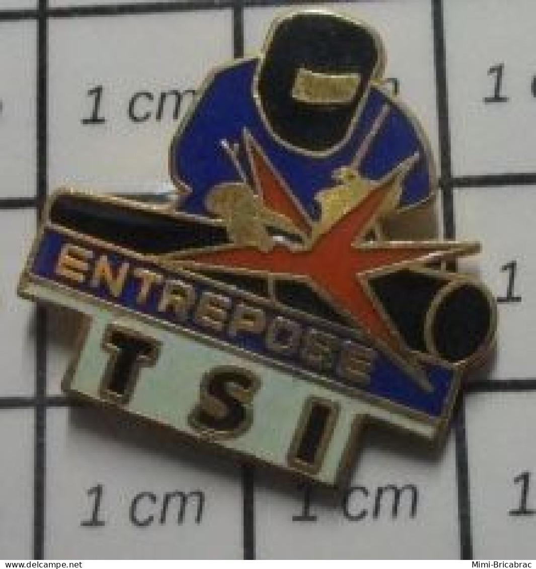 3019  Pin's Pins / Beau Et Rare / MARQUES / TSI ENTREPOSE OUVRIER TUYAU SOUDURE - Marques