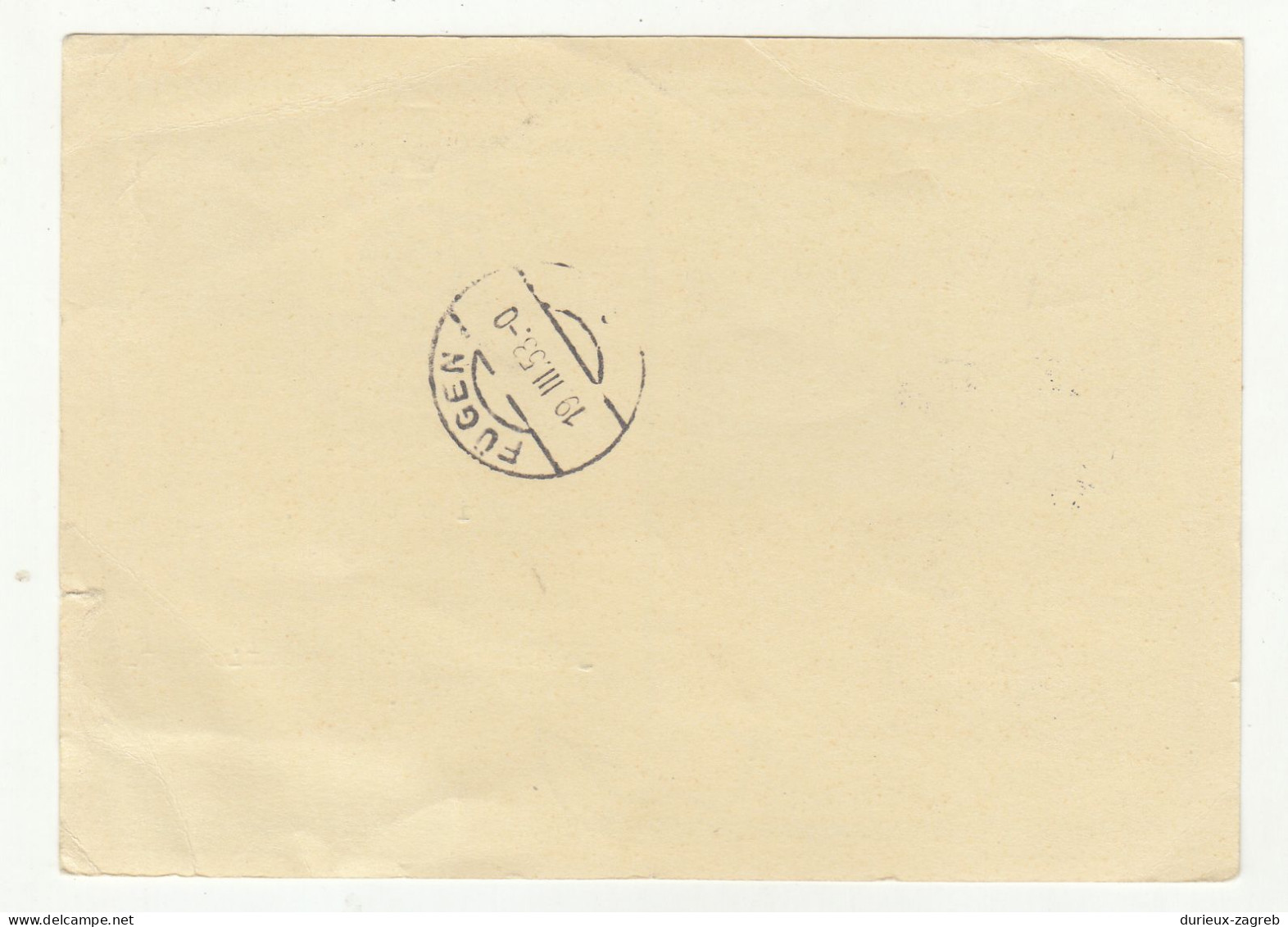 Fogen, Zillertal Illustrated Postal Stationery Postcard Posted 1953 - Special Postmark - Taxed - Non Reclame Sticker - Portomarken