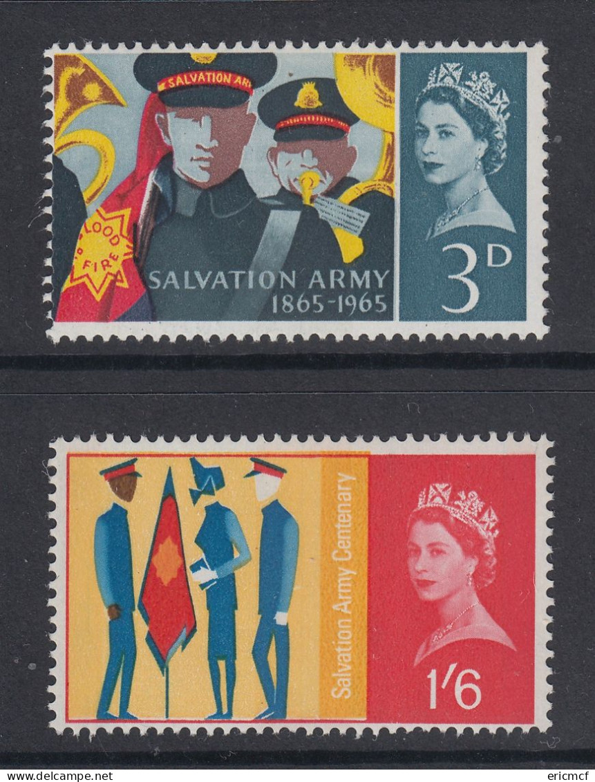 GB 1965 Salvation Army Phosphor Set Mint MNH - Unused Stamps