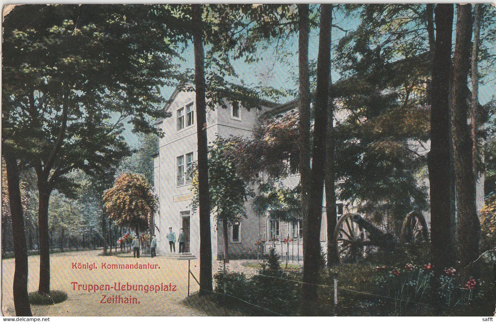 AK Zeithain, Truppenübungsplatz, Königl. Kommandantur 1911 - Zeithain