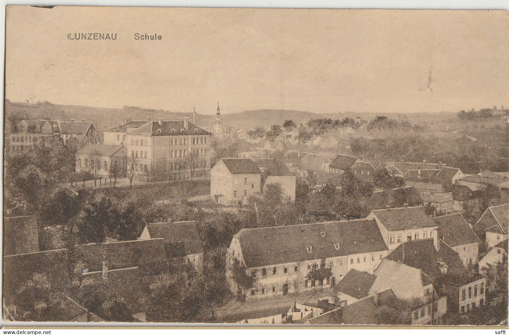 AK Lunzenau, Schule 1918 - Lunzenau