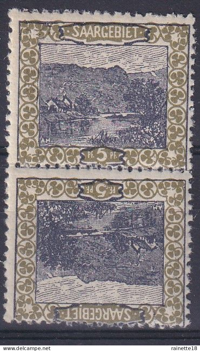 Sarre     53 **  Paire Tête-bêche - Unused Stamps