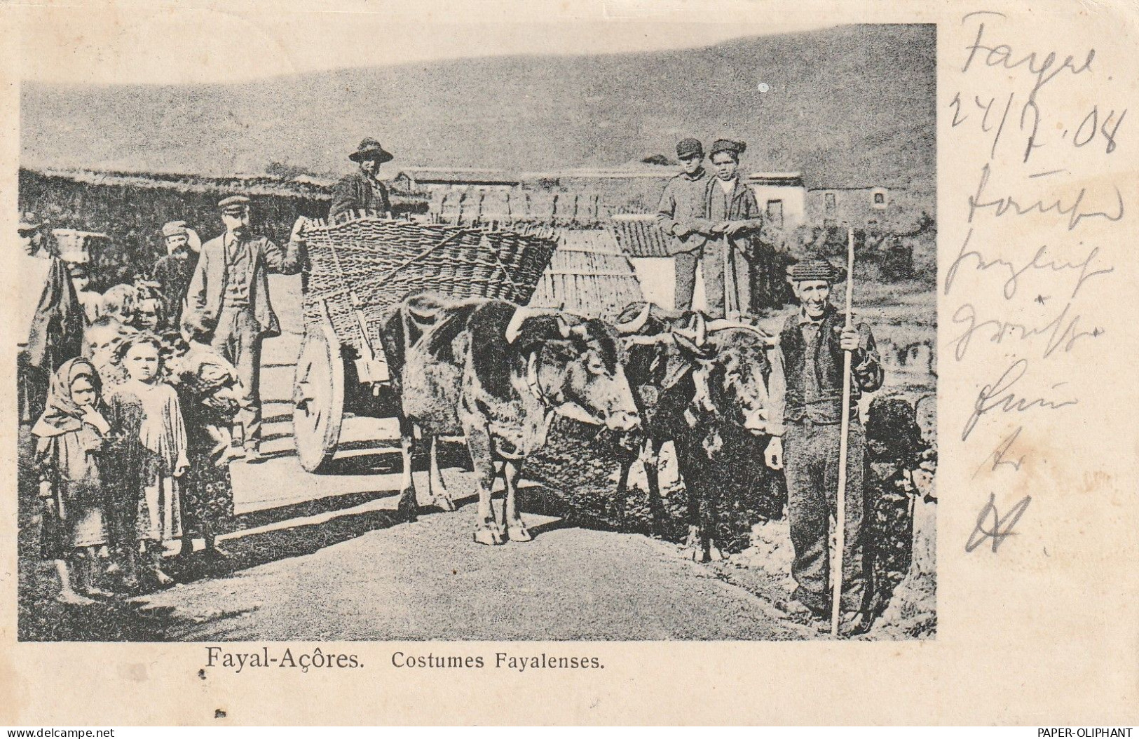 ACORES - HORTA / FAIAL, Costumes Fayalenses, 1908 - Açores