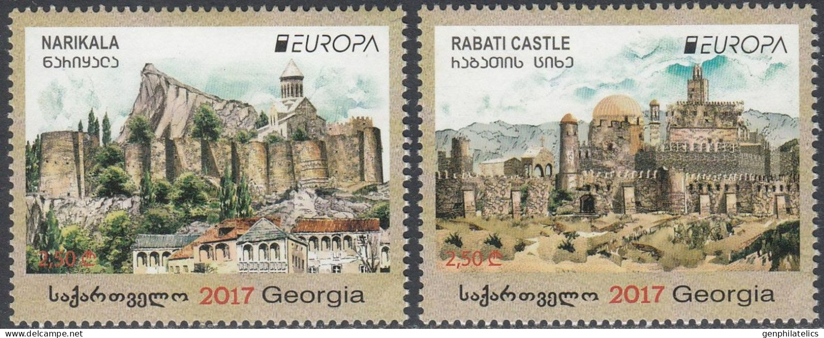GEORGIA 2017 Europa CEPT. Castles - Fine Set MNH - Géorgie