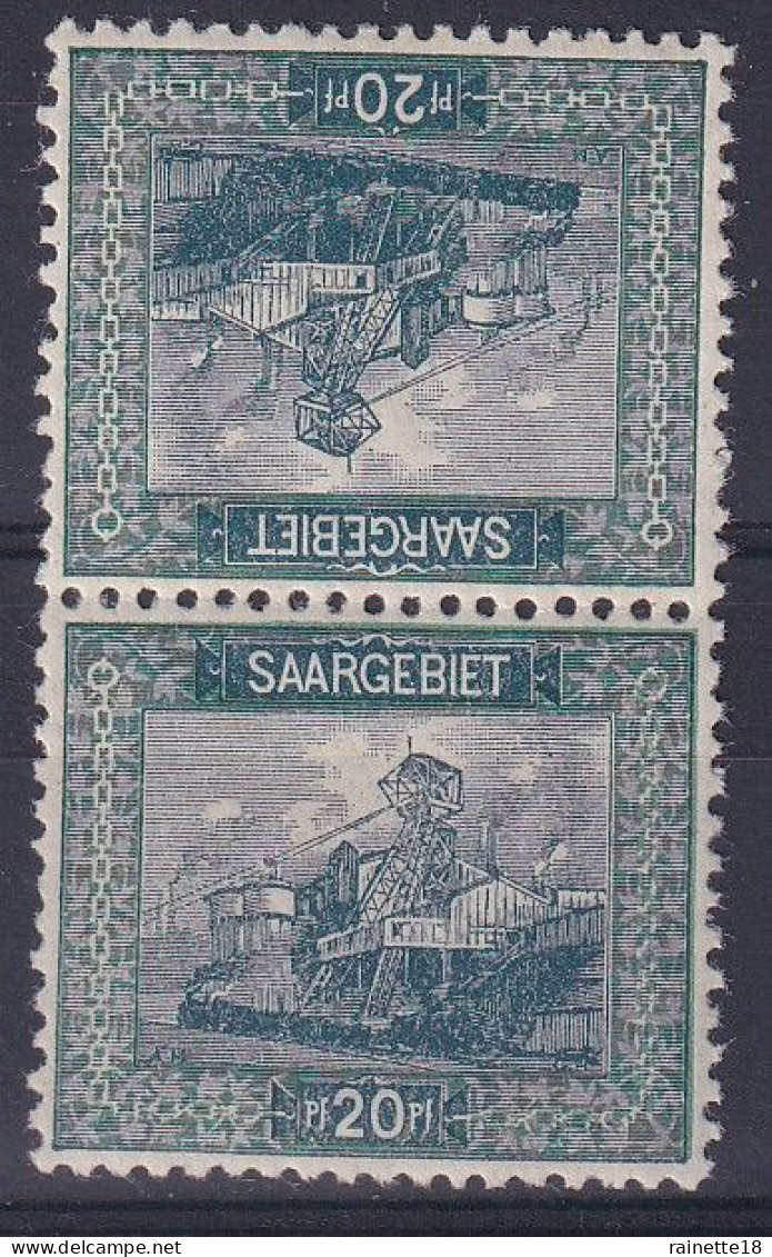 Sarre     55B **  Paire Tête-bêche - Unused Stamps