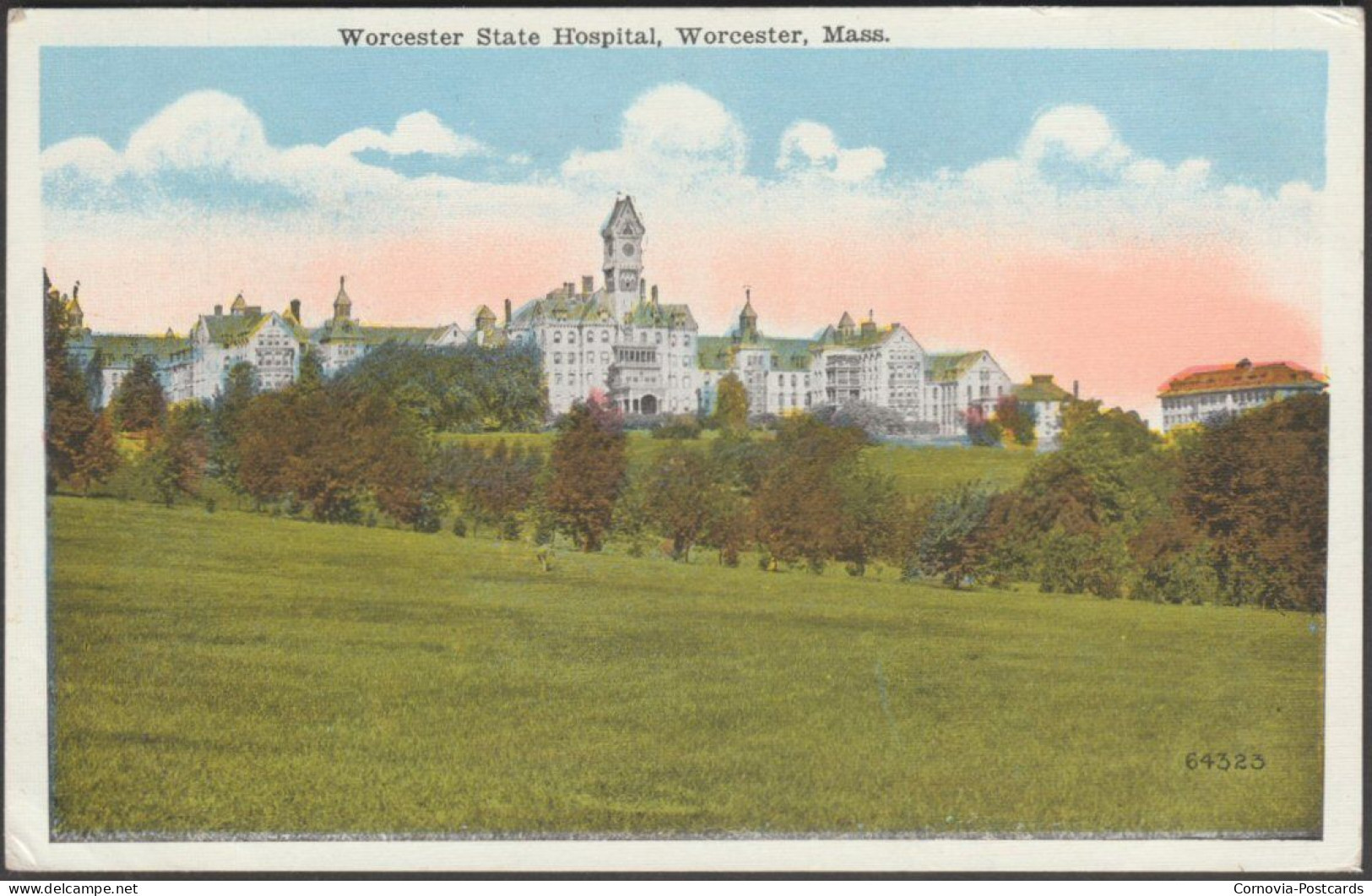 Worcester State Hospital, Worcester, Massachusetts, C.1920s - JL Williams Postcard - Worcester