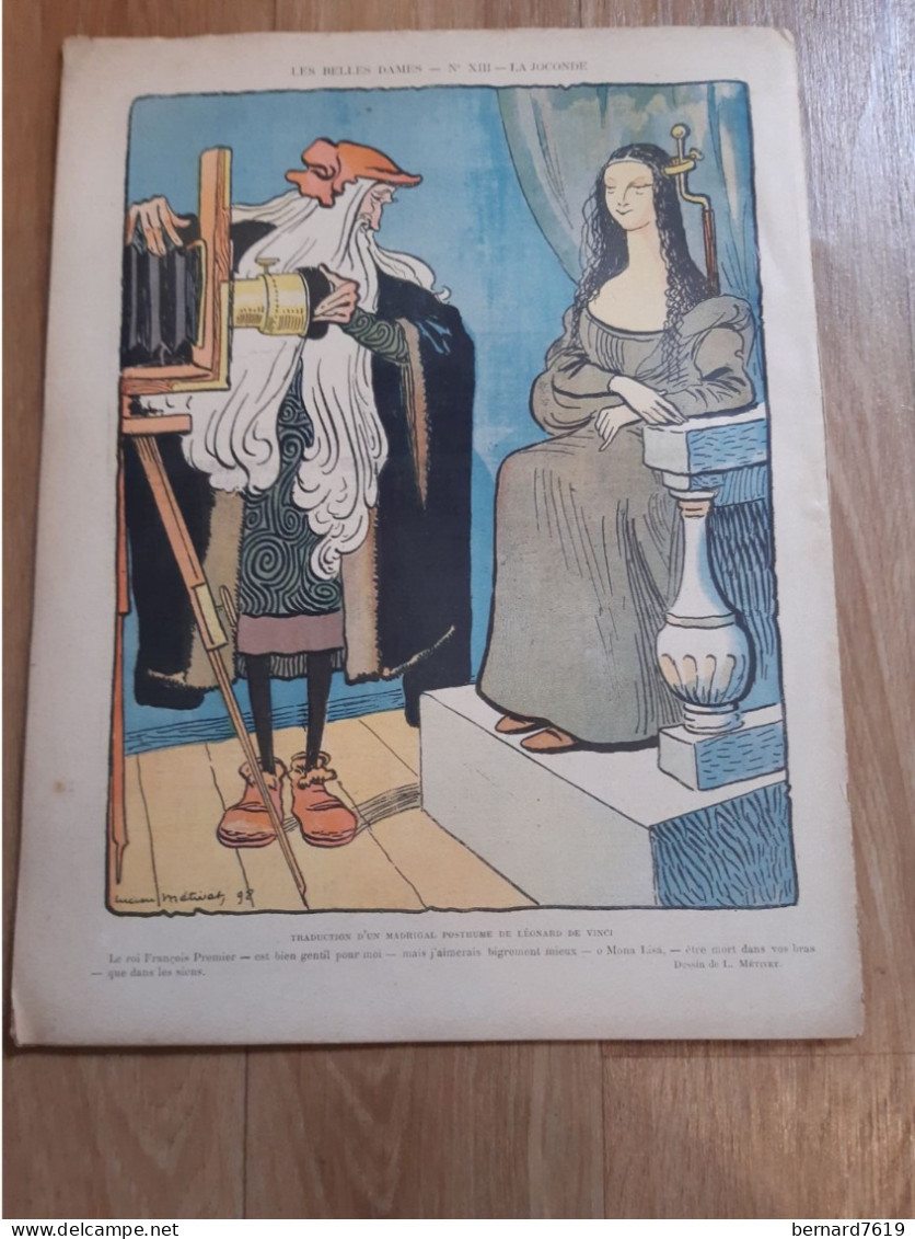 Journal Humoristique - Le Rire N° 211 -  Annee 1898 - Dessin De Leandre - Metivet- La Joconde  -m De Saulce De Freycinet - 1850 - 1899
