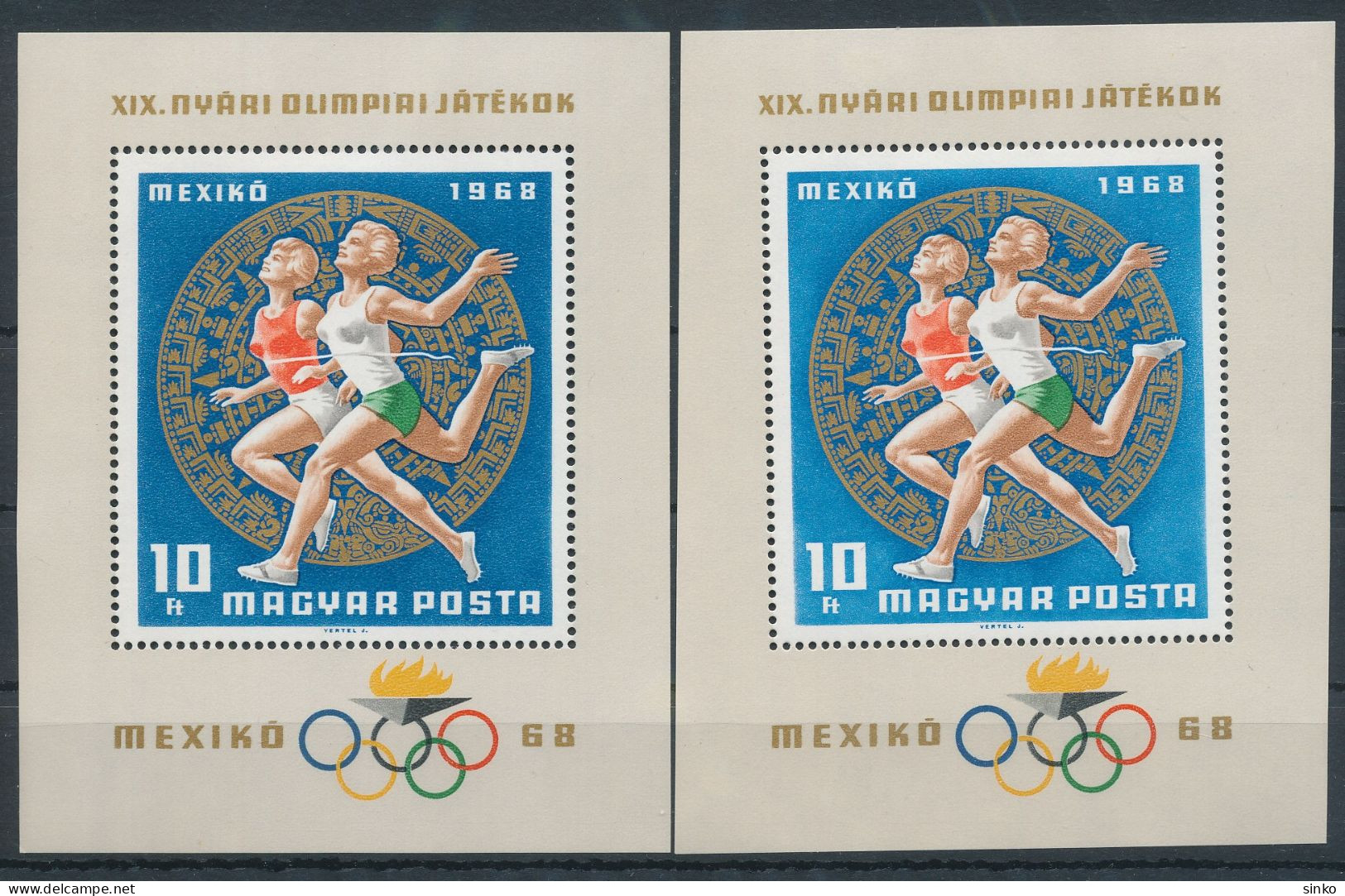 1968. Olympics (V.) - Mexico - Block - Misprint - Varietà & Curiosità