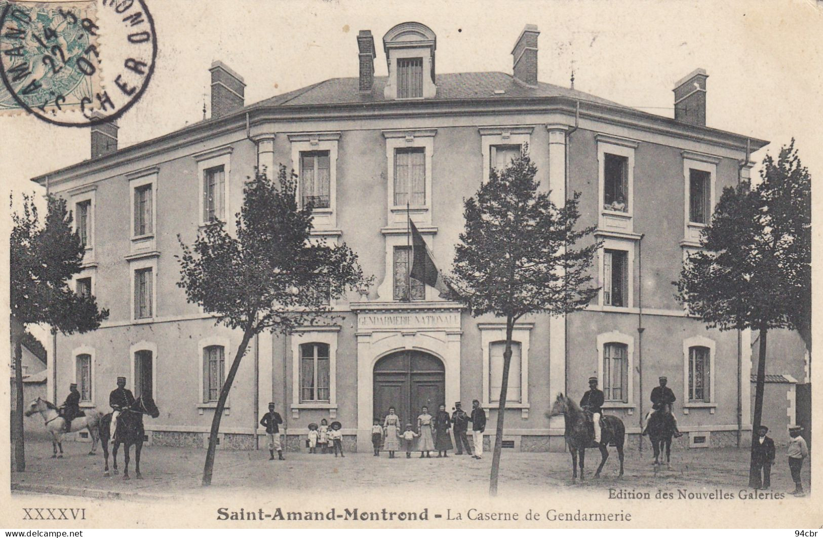 CPA ( 18) SAINT AMAND MONTROND La Caserne De Gendarmerie     (b.bur ) - Saint-Amand-Montrond