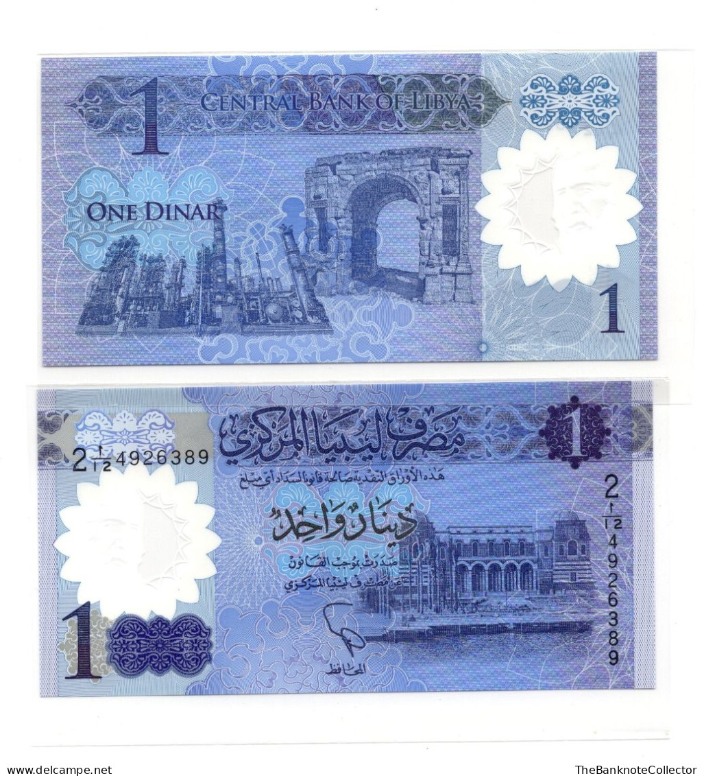 Libya 1 Dinar ND 2019  Polymer Issue P-85 UNC - Libia