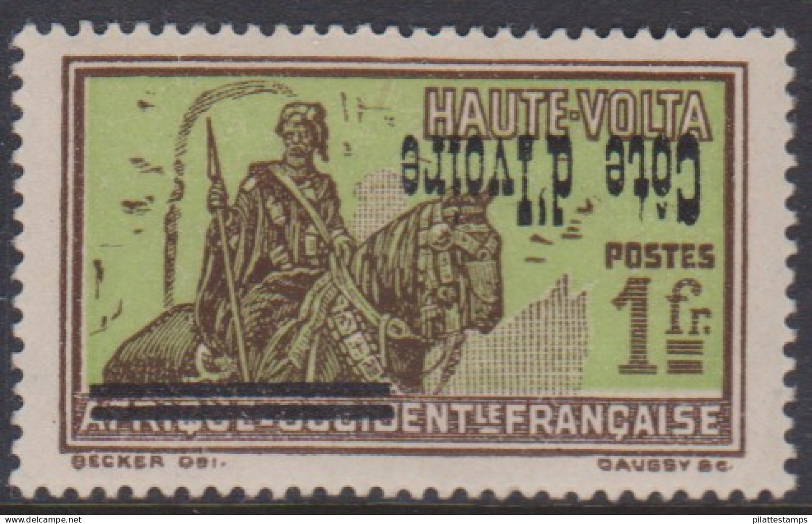 Côte D'ivoire 100a* Variété Surcharge Renversée - Other & Unclassified