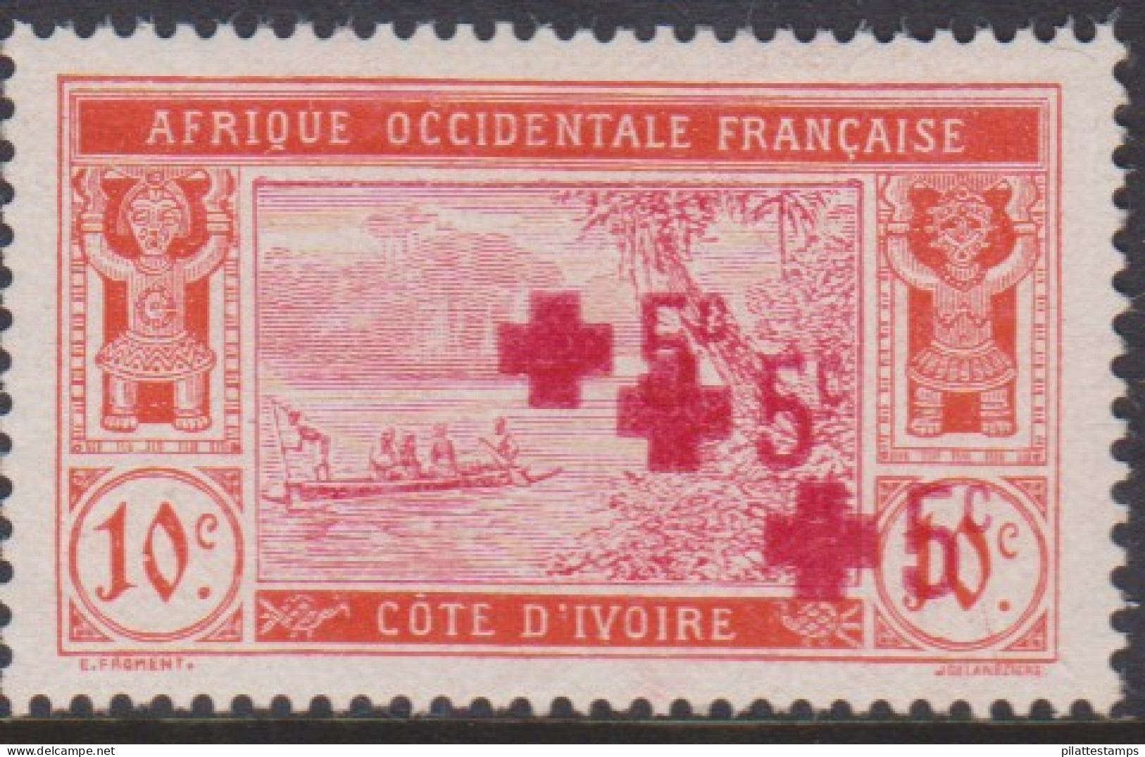 Côte D'ivoire  58b** Variété Triple Surcharge - Other & Unclassified