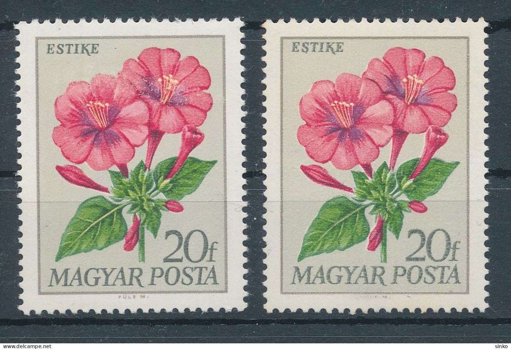 1968. Flower (IX.) - Garden Flowers - Misprint - Varietà & Curiosità