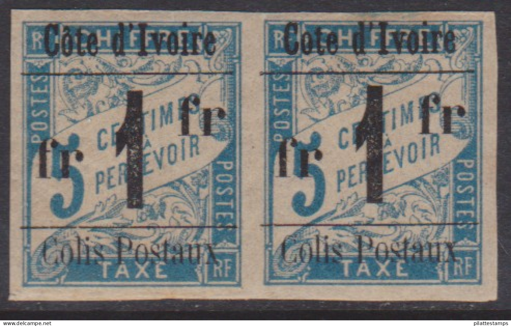 Côte D'ivoire Colis Postal  7+7q** Paire Se Tenant - Andere & Zonder Classificatie