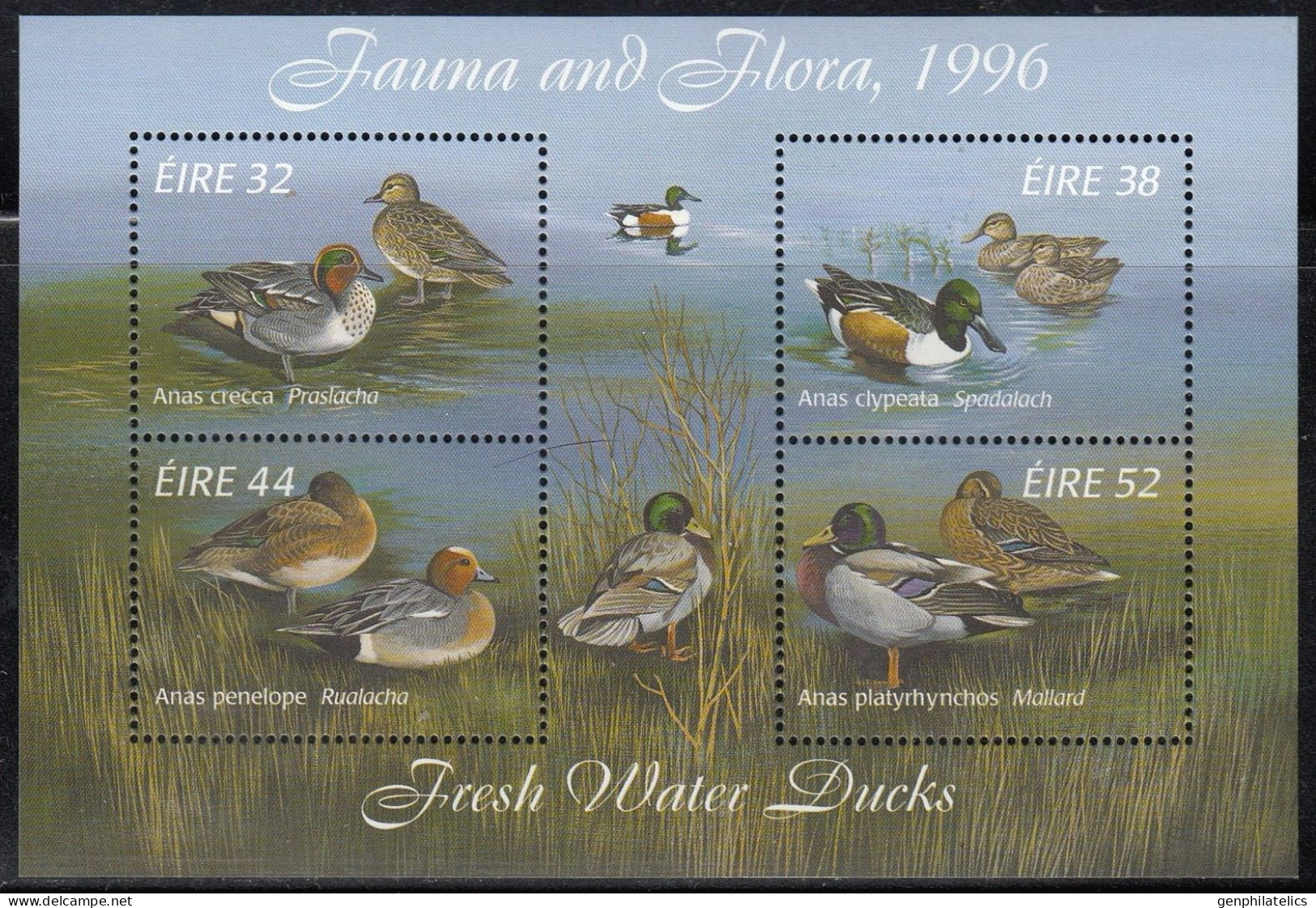 IRELAND 1996 FAUNA Animals. Birds DUCKS - Fine S/S MNH - Ongebruikt