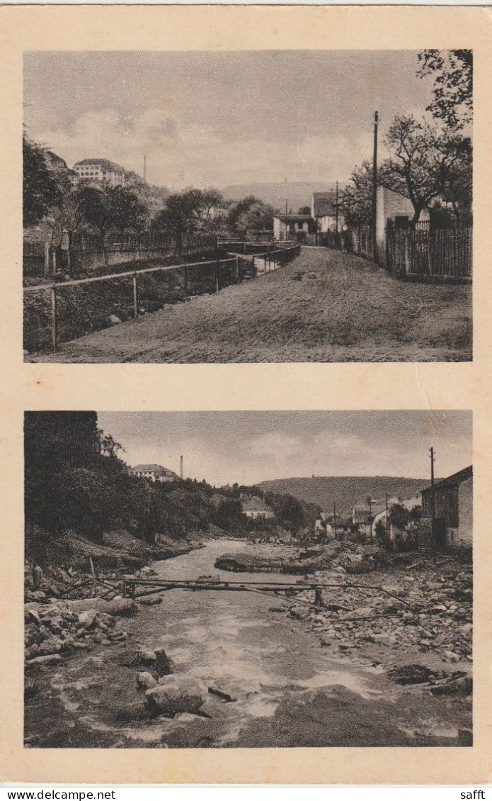 AK Bad Gottleuba, Wasserstraße Vor Und Nach Dem Unwetter 1927 - Bad Gottleuba-Berggiesshübel