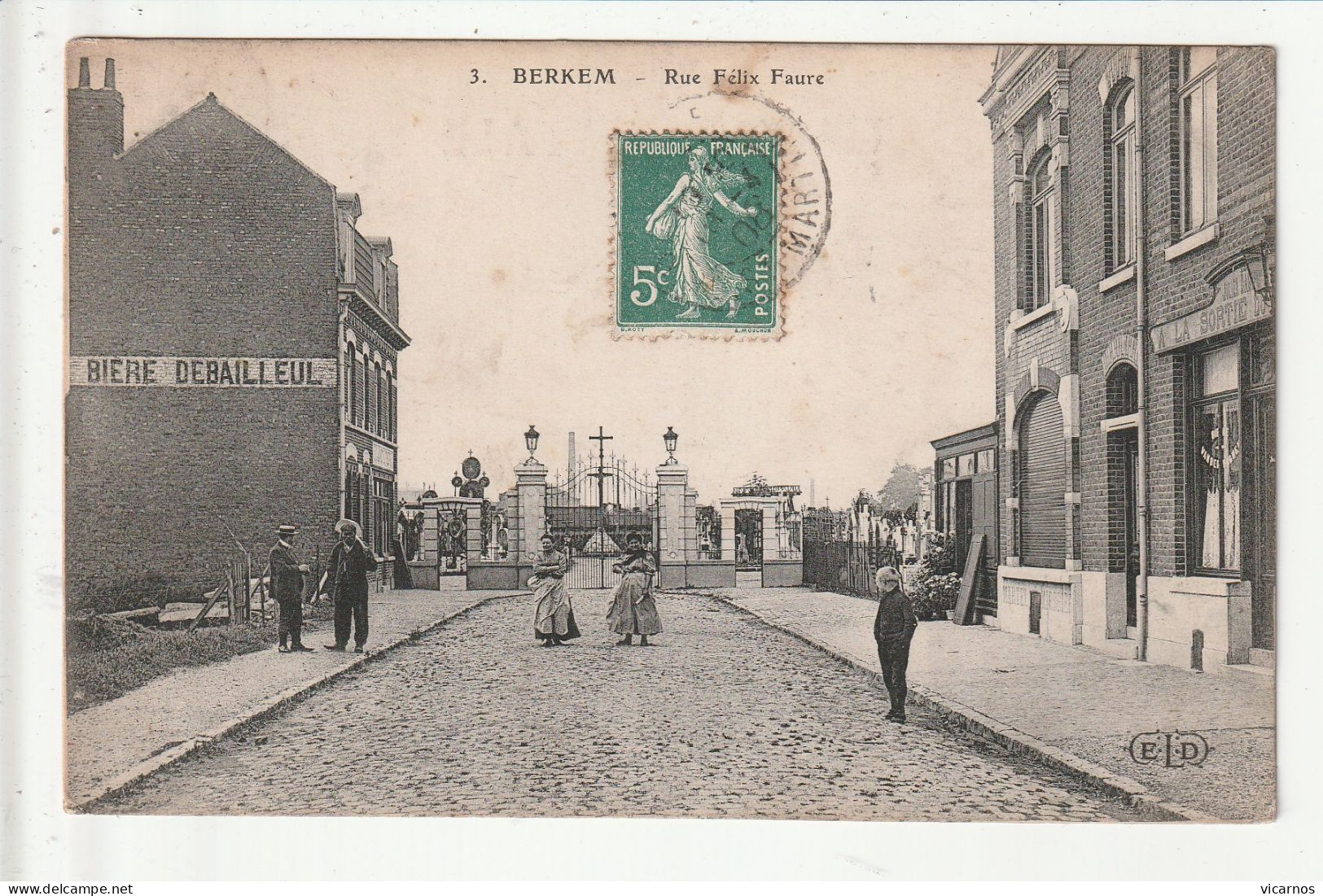 CP 59 BERKEM Rue Felix Faure - Bergues