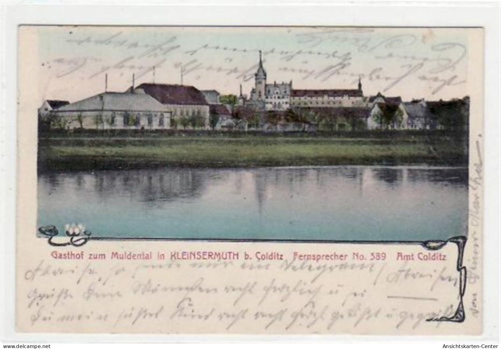 39020102 - Kleinsermuth Bei Colditz Mit Gasthof Zum Muldental Gelaufen Von 1910. Gute Erhaltung. - Colditz