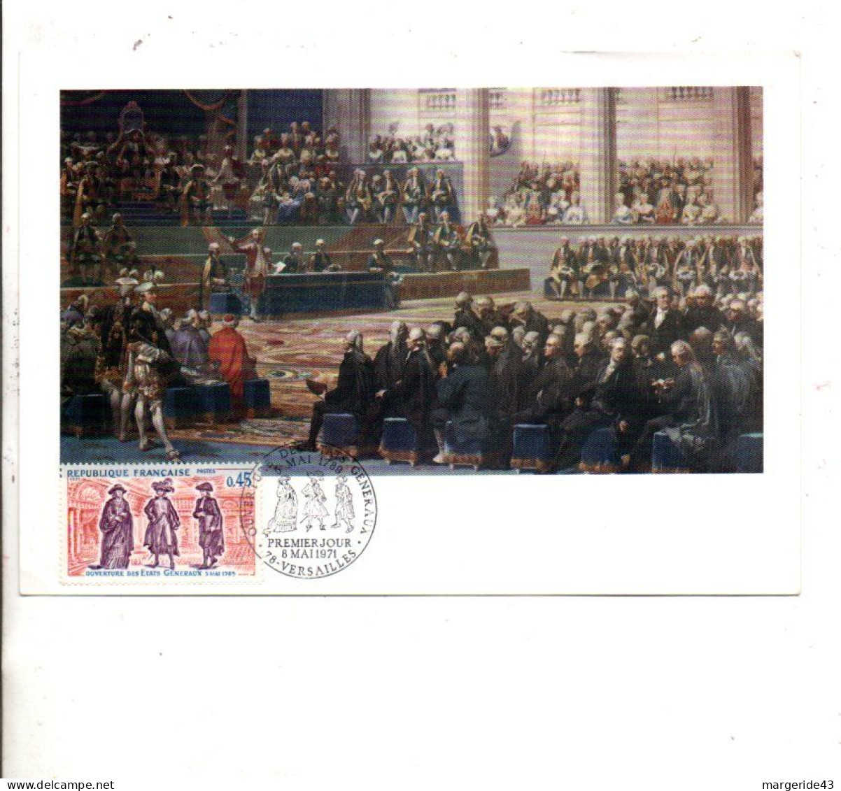 DOCUMENT FDC 1971 OUVERTURE DES ETATS GENERAUX VERSAILLES - Rivoluzione Francese